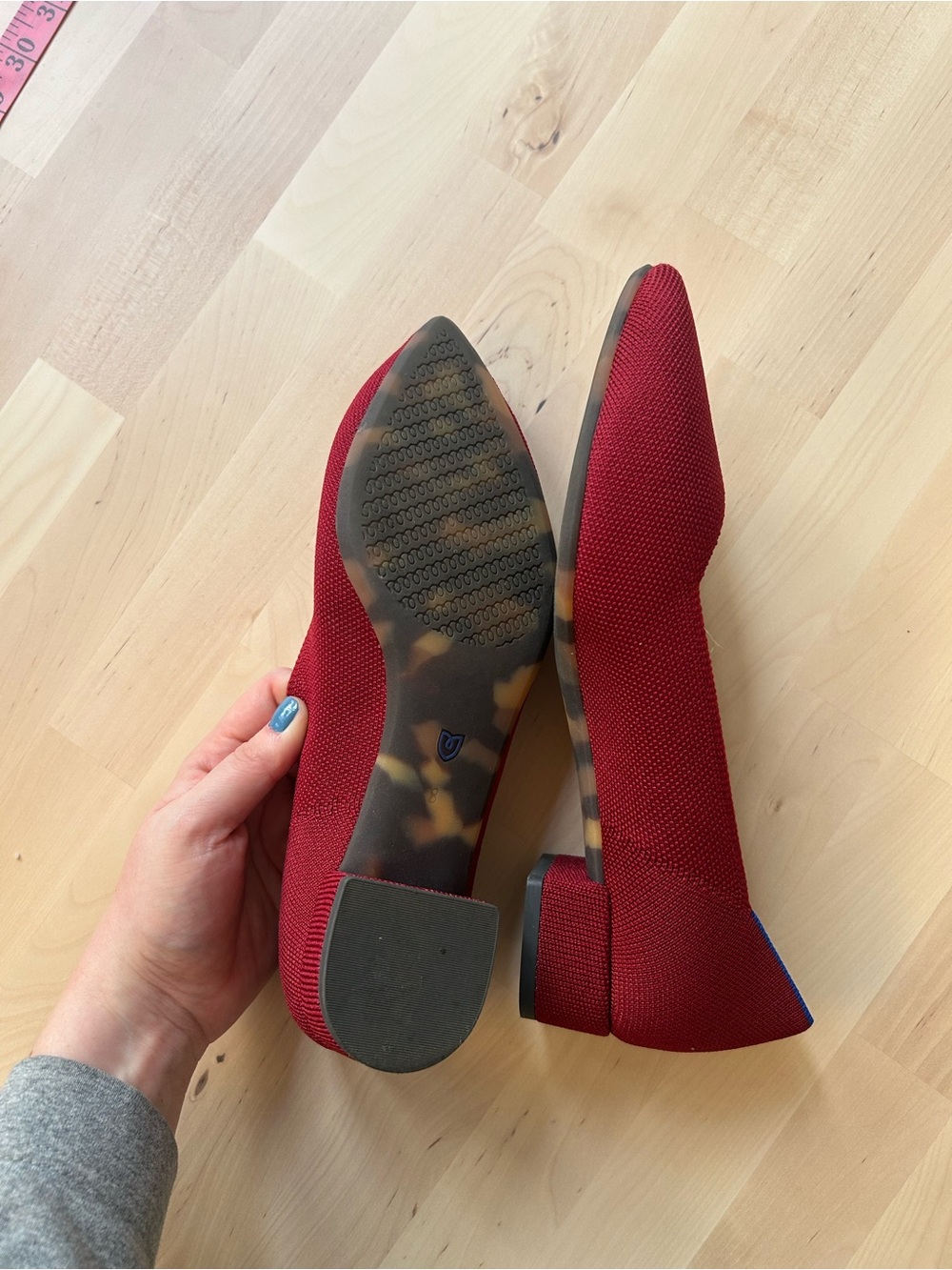Rothy's Red Pointed Toe Flats - Picture 4 of 6
